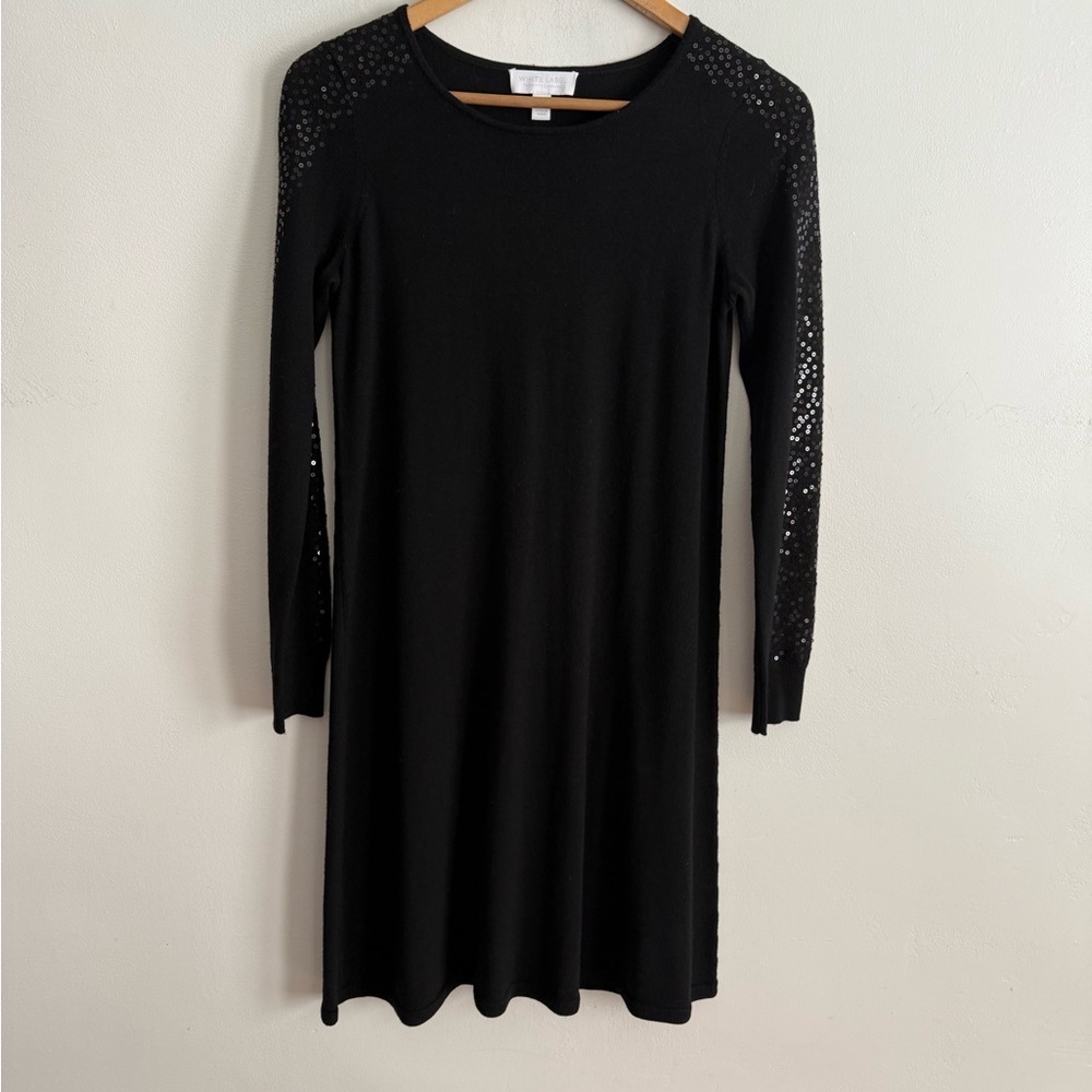 White Label The White Company Sweater Dress Sz
4 Black Long Sleeve with sequins